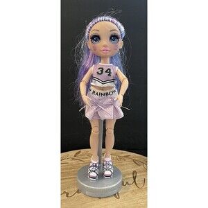 2019 Rainbow High Violet Willows Cheer Cheerleader Doll No Pom Poms 11"